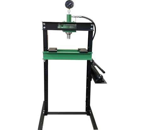 Пресс гидравлический с манометром напольный Rockforce 12т, раб. высота: 30-948мм, раб. ширина: 590мм, ход штока: 154мм RF-12002 (57592)