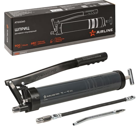 Шприц Airline рычажно-плунжерный 900мл PRO, клапан уд. воздуха ATGG060