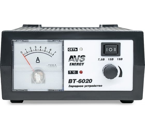 Зарядное устройство для автомобильного аккумулятора AVS BT-6020 (7A) 6/12V A78867S 1