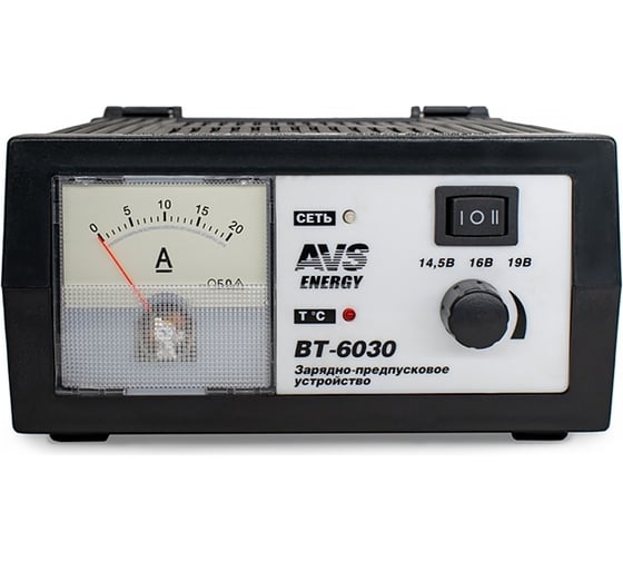 Зарядное устройство для автомобильного аккумулятора AVS BT-6030 (20A) 12V A78866S