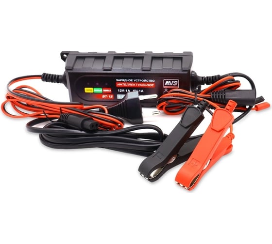 Зарядное устройство для автомобильного аккумулятора AVS BT-1S (1A, 20W) 6/12V A07315S