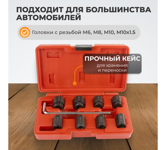 Набор для монтажа/демонтажа шпилек WIEDERKRAFT WDK-65294