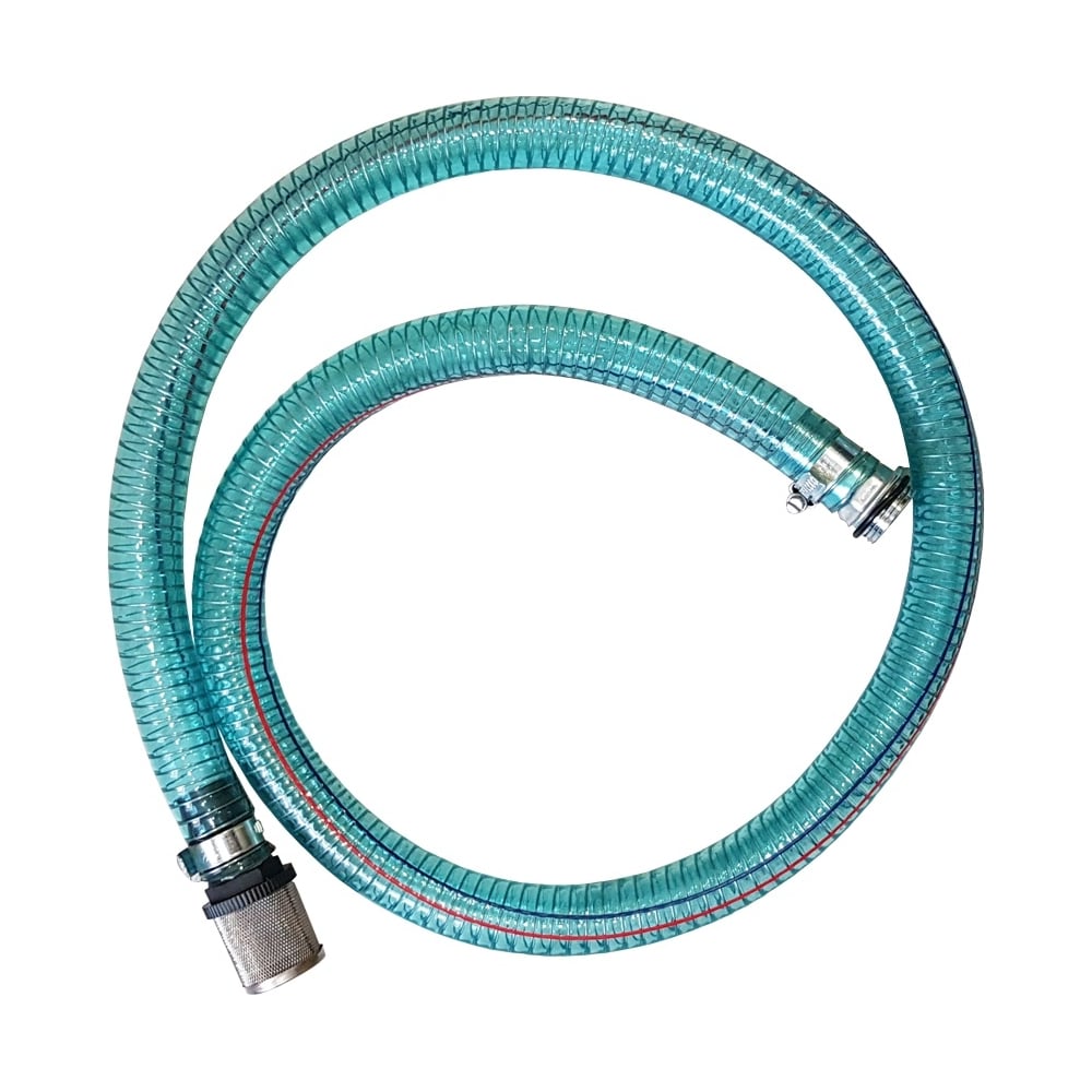 Армированный ПВХ шланг с пластиковым фильтром и оцинкованными фитингами ...