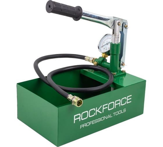 Насос ручной проверочный Rockforce с манометром и шлангом 1м RF-HS-HP01(58975) 1