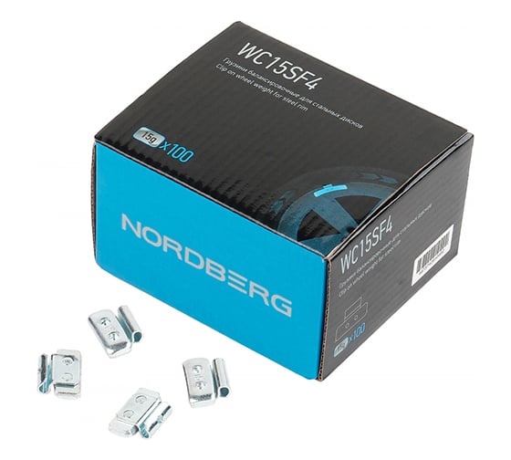 Грузики балансировочные для стальных дисков NORDBERG Fe 15 г, 100 шт. WC15SF4