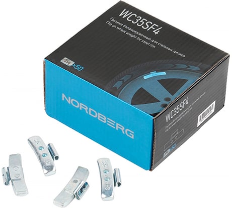 Грузики балансировочные для стальных дисков NORDBERG Fe 35 г, 50 шт. WC35SF4