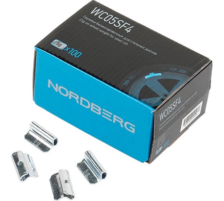 Грузики балансировочные для стальных дисков NORDBERG Fe 5 г, 100 шт. WC05SF4