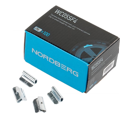 Грузики балансировочные для стальных дисков NORDBERG Fe 5 г, 100 шт. WC05SF4 1