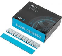 Грузики самоклеящиеся NORDBERG (12x5 г) Fe закругленные L=12 см, 50 лент W5FR2