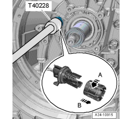 Головка разъема на модуле датчиков T40228 Car-Tool CT-B1715