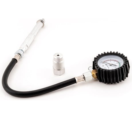 Универсальный дизельный компрессометр TopAuto манометр в резиновом чехле, пластиковый кейс 11427