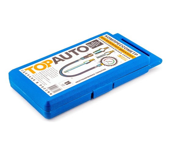 Компрессометр для дизельных двигателей TopAuto G-324DP, 2 доп. адаптера 11554
