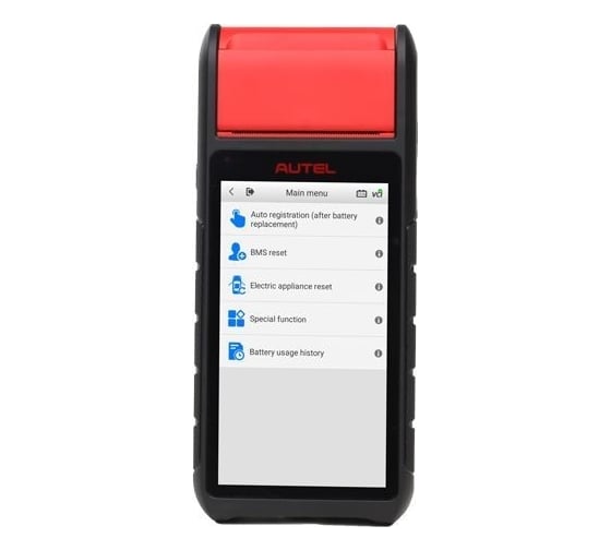 Тестер АКБ AUTEL MaxiBAS BT608, 3000 CCA, диагностика все марки, принтер 00-00008643