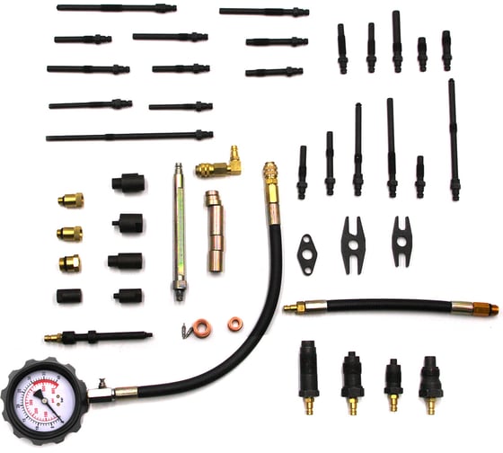 Дизельный компрессометр с комплектом адаптеров Car-Tool 48 предметов CT-B0131