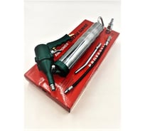 Воздушно-плунжерный шприц для смазки TopAuto 500мл стальная трубка, шланг 30см, два наконечника TA-8702