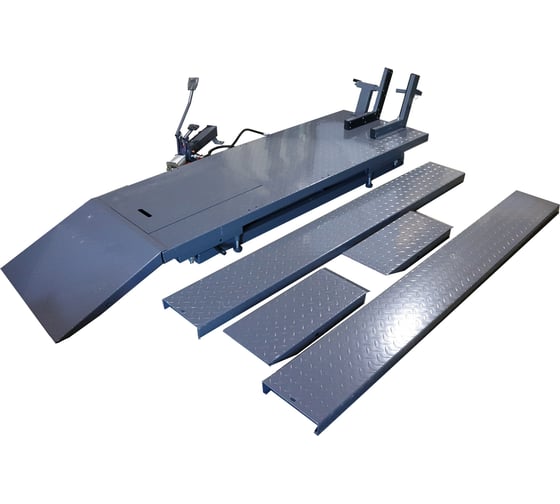 Подъемник для мотоциклов и квадроциклов KraftWell г/п 680 кг, цвет серый, подъем до 830 мм KRW680MQ