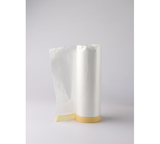Маскировочная пленка со скотчем TILFLEX HDPE (Masking film with tape) 140cm_25m 8 мкм 1 рулон TL13