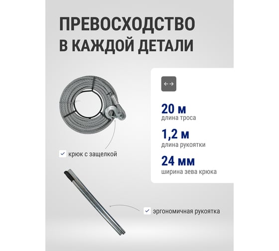 Лебедка рычажная тросовая Shtapler МТМ 1600 1,6 т L=20м 71048983