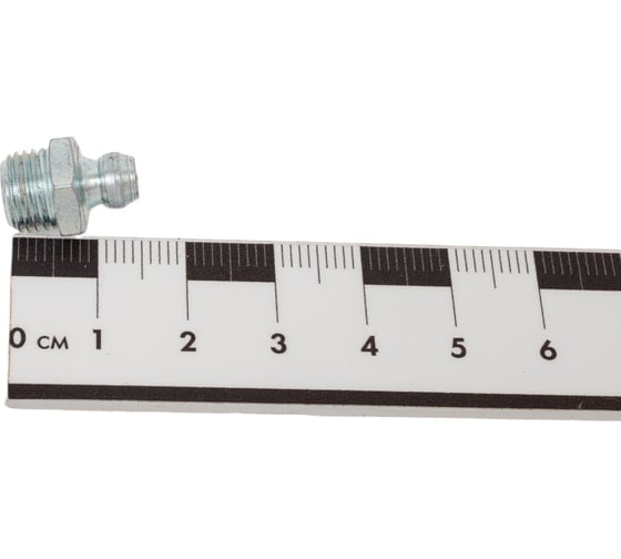 Пресс-масленка прямая оц. H1 R1/8"BSPT, комплект 10 шт., оцинкованная сталь, Европейский стандарт DIN71412, MasloSmenka 010108-10
