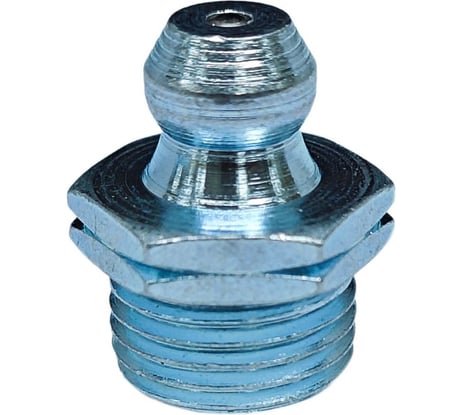 Пресс-масленка прямая оц. H1 R1/8"BSPT, комплект 100 шт., оцинкованная сталь, Европейский стандарт DIN71412, MasloSmenka 010108-100