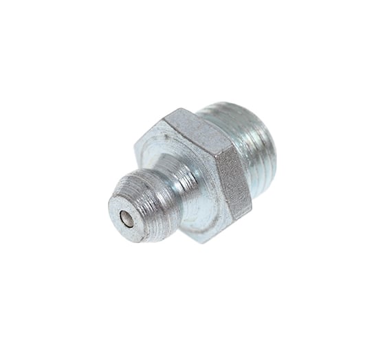 Пресс-масленка прямая оц. H1 R1/8"BSPT, комплект 100 шт., оцинкованная сталь, Европейский стандарт DIN71412, MasloSmenka 010108-100
