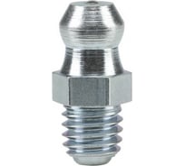 Пресс-масленка прямая оц. H1 M6x1, комплект 100 шт., оцинкованная сталь, Европейский стандарт DIN71412, MasloSmenka 010102-100