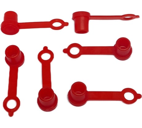 Колпачок для пресс-масленок "H" 42мм, компл. 100 шт., красный MasloSmenka 011001-100