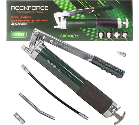 Ручной шприц для нагнетания густой смазки "Profi" 600мл ROCKFORCE RF-07042(47024)