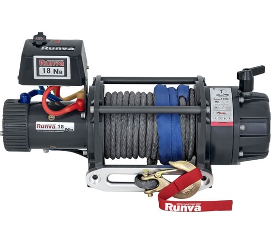 Электрическая лебёдка Runva 12V 13500 lbs 6136 кг синтетический трос 13.5XFSR
