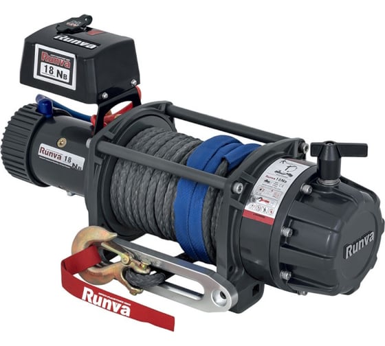 Электрическая лебёдка Runva 12V 13500 lbs 6136 кг синтетический трос 13.5XFSR