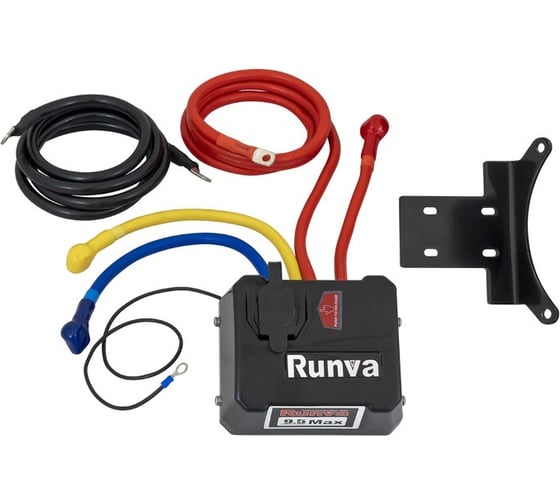 Электрическая лебёдка Runva 12V 9500 lbs 4350 кг влагозащищенная, комбин. роспуск, синт. трос EWB9500MAX-Q-SSRMAC