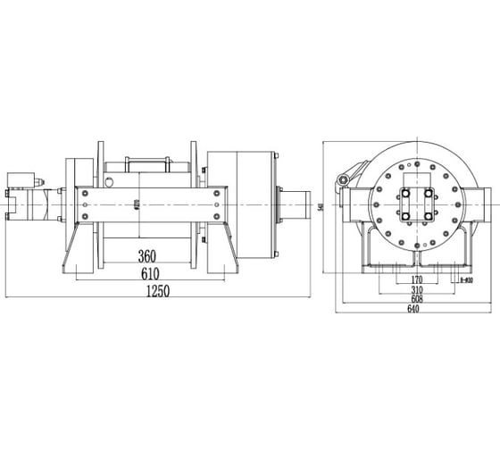 Гидравлическая лебёдка Runva 66000 lbs (30000 кг) HWE300