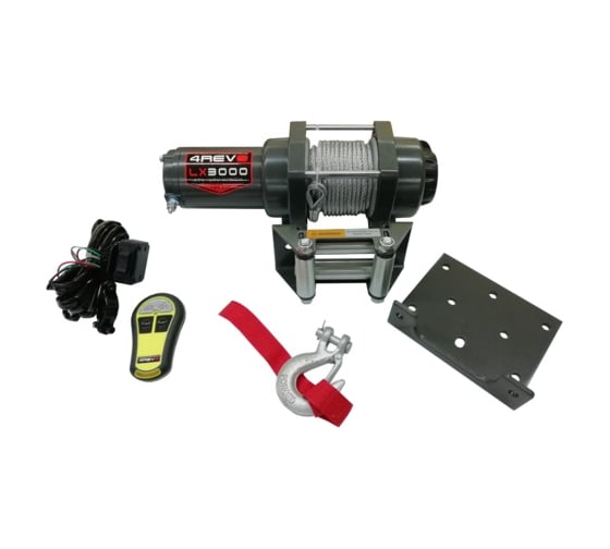 Лебедка для квадроцикла 4REVO H3000 lbs, 12В, со стальным тросом 4R-W302A