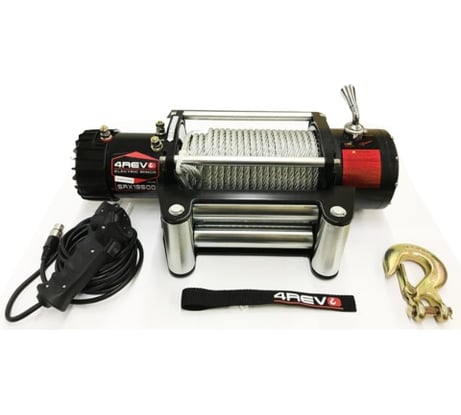 Автомобильная лебедка 4REVO SRX 13500 lbs 12В, стальной трос 4R-W133A-12