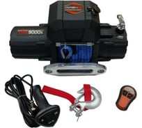 Автомобильная лебедка 4REVO 9000 lbs, 12В, с узкий барабан, синтетический трос, пульт 4R-W090B