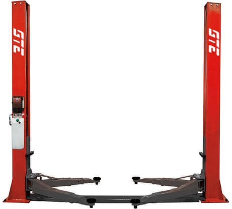 Двухстоечный подъемник 4т с нижней синхронизацией, 220В (ручной двойной спуск) GTE H101 664994