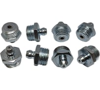 Пресс-масленка прямая оц. H1 R1/4"BSPT, комплект 100 шт., оцинкованная сталь, Европейский стандарт DIN71412, MasloSmenka 010112-100