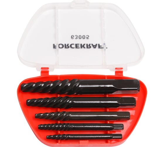 Набор экстракторов резьбы Forcekraft 5 пр. в пластиковом футляре FK-63005(46669) 1