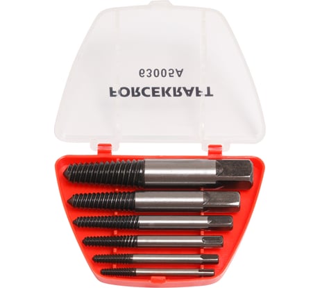 Набор экстракторов резьбы Forcekraft FK-63005A 6 предметов, в пластиковом футляре 46670 FK-63005A(46670)