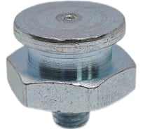 Пресс-масленка плоская оц. М1 16 мм. М6х1, комплект 10 шт., оцинкованная сталь, Европейский стандарт DIN71412, MasloSmenka 010501-10