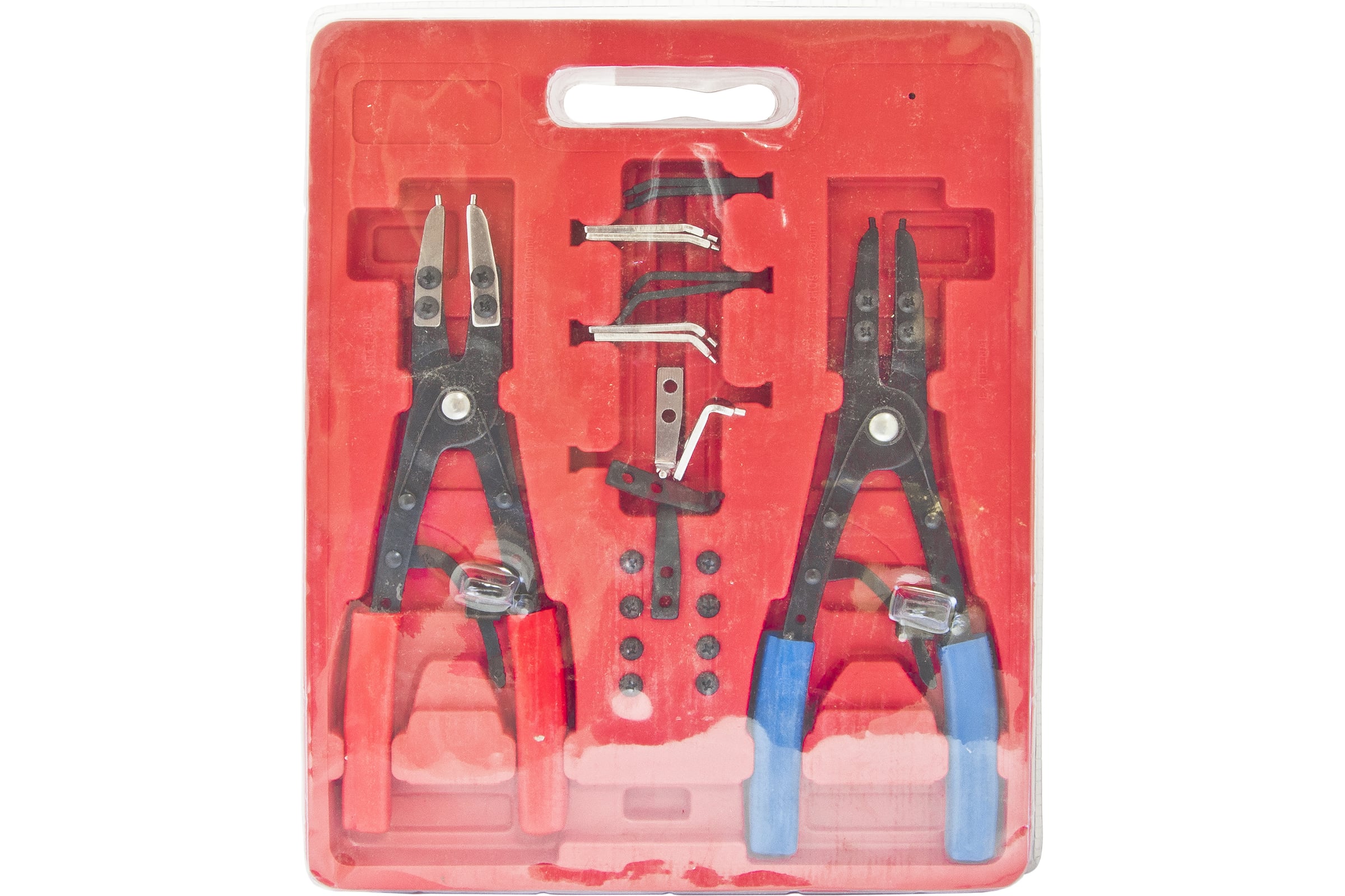 НаборсъемниковстопорныхколецвкомплектесосменнымигубкамиЭВРИКА265мм,18предметов,кейсER-86856