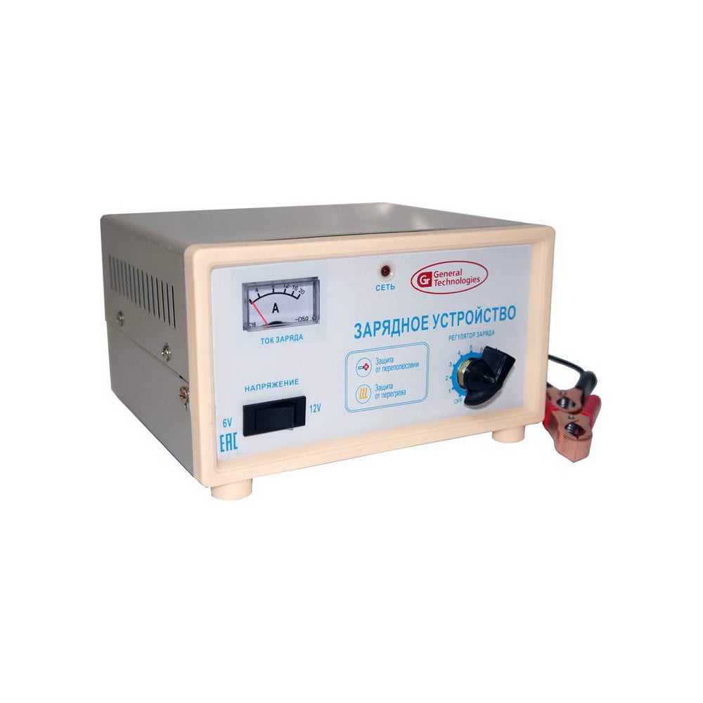 Трансформаторное зарядное устройство General Technologies 6В/12В, 0,5А ...