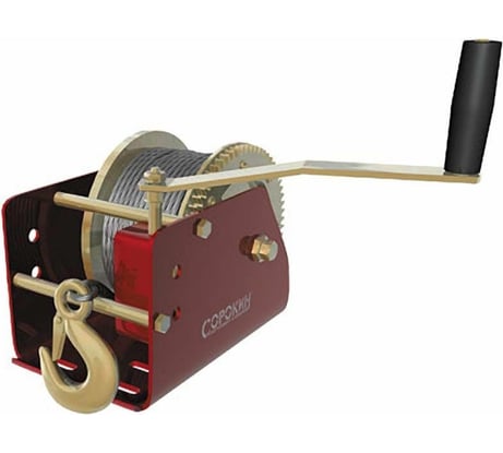 Ручная лебедка Сорокин 1.3 т, с горизонтальным приводом 4.13