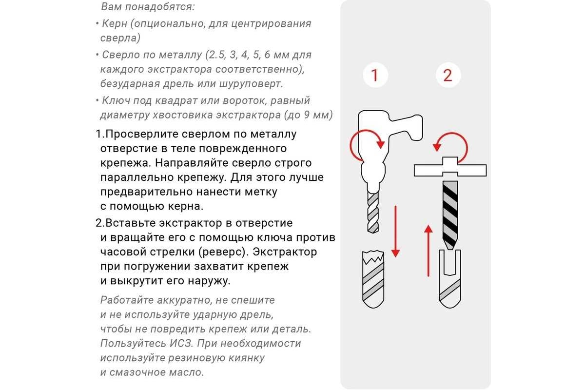 Набор экстракторов VIRA 5 шт. 820146 - выгодная цена, отзывы,  характеристики, 1 видео, фото - купить в Москве и РФ