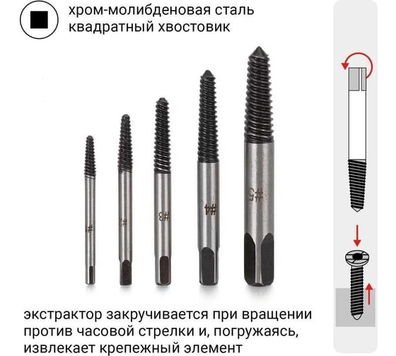 Набор экстракторов VIRA 5 шт. 820146