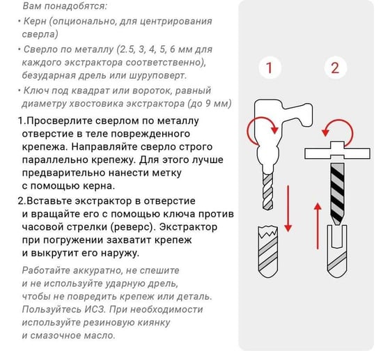 Набор экстракторов VIRA 5 шт. 820146