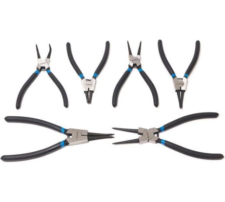 Набор съемников стопорных колец Forsage 6 предметов, 185/225 мм, на полотне F-5063A(47249)