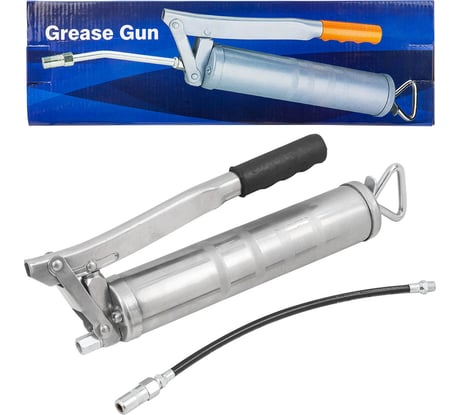 Шприц ручной для нагнетания густой смазки Rockforce с гибким шлангом (объем 450мл, длина шланга 300мм) RF-20450(59308)