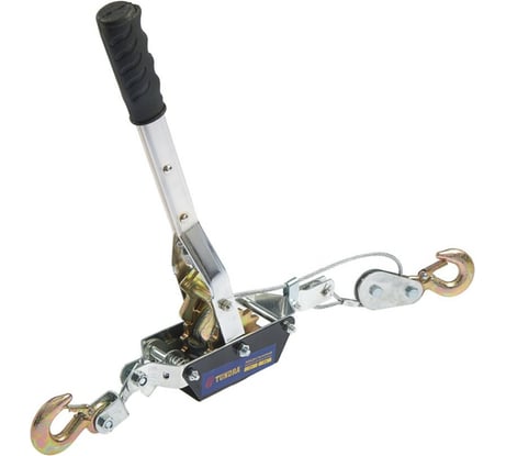 Рычажная лебедка TUNDRA двойное храповое колесо, тяга 2 т, подъем 0.8 т, трос 2 метра 1002759