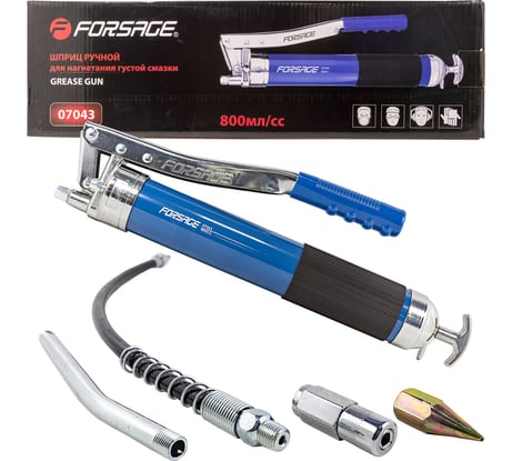 Ручной шприц для нагнетания густой смазки Forsage "Profi" F-07043(19332)